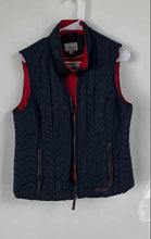 Load image into Gallery viewer, G.H. Bass & Co. Womens Navy Blue Red Pockets Full-Zip Quilted Vest Jacket Size L