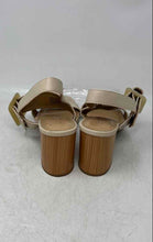 Load image into Gallery viewer, LC Lauren Conrad Womens Brown Adjustable Strap Block Heel Slingback Sandals 9.5M