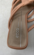 Load image into Gallery viewer, Ecco Womens Elevate Squared Nude Leather Slip-On Strappy Sandals Size 4-4.5