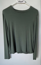 Load image into Gallery viewer, Express Womens Green Long Sleeve Crew Neck Regular Fit Pullover T-Shirt Size S