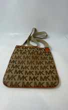 Load image into Gallery viewer, Michael Kors Womens Brown Orange Signature Adjustable Strap Shoulder Bag