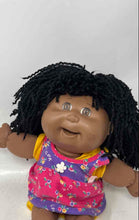Load image into Gallery viewer, Cabbage Patch Kids Black Hair Brown Eyes Feed Me Doll With Backpack