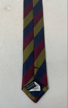 Load image into Gallery viewer, Paolo Rossetti Mens Multicolor Striped Silk Keeper Loop Pointed Tie One Size
