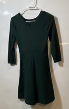 Load image into Gallery viewer, Armani Exchange Womens Green Long Sleeve V-Neck Fit & Flare Dress Size S