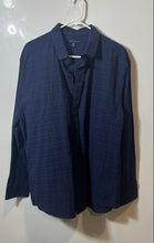 Load image into Gallery viewer, Vince Camuto Mens Blue Printed Long Sleeve Collared Button-Up Shirt Size XL