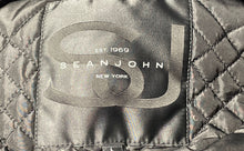 Load image into Gallery viewer, Sean John Mens Black Leather Long Sleeve Front Full-Zip Bomber Jacket Size Large