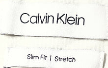 Load image into Gallery viewer, Calvin Klein Mens White Long Sleeve Slim Fit Stretch Dress Shirt Size XL