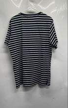 Load image into Gallery viewer, Karl Lagerfeld Womens Black White Striped Cotton Short Sleeve T-Shirt Size L