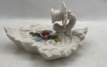 Load image into Gallery viewer, Lot Of 2 Pcs White Floral Porcelain Home Decoration Wall Shelf And Candle Holder