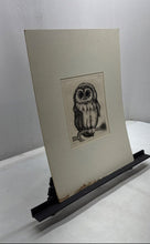 Load image into Gallery viewer, Black White Woodsy Owl Farmhouse Wall Hanging Home Decor Art Painting