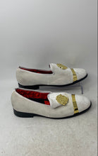 Load image into Gallery viewer, Elanroman Mens C1493W White Velvet Slip-On Loafer Shoes Size EUR 40