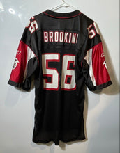Load image into Gallery viewer, Reebok Mens Black Red Atlanta Falcons Keith Brooking #56 NFL Jersey Size L