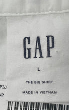 Load image into Gallery viewer, Gap Womens White Cotton Long Sleeve Poplin The Big Button-Up Shirt Size L