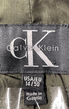 Load image into Gallery viewer, Calvin Klein Womens Green Notch Lapel Flap Pocket Two-Button Blazer Size 14