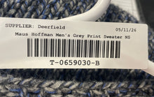 Load image into Gallery viewer, Maus & Hoffman Mens Gray Printed Long Sleeve Round Neck Pullover Sweater NS