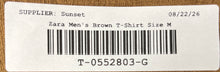 Load image into Gallery viewer, Zara Mens Brown Waffle-Knit Cotton Short Sleeve Crew Neck T-Shirt Size M