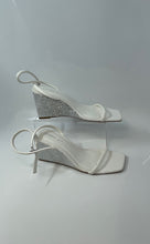 Load image into Gallery viewer, Madden Girl Womens Monet MONE01J1 White Ankle Strap Wedge Sandals Size 10 M