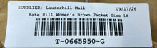 Load image into Gallery viewer, Kate Hill Womens Brown Long Sleeve Button-Front Jacket Size 1X With Tag