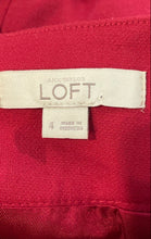 Load image into Gallery viewer, Ann Taylor Loft Womens Red Slash Pockets Back Zip Short Mini Skirt Size 4