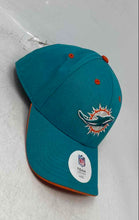 Load image into Gallery viewer, NFL Team Apparel Boys Green Orange Cotton Miami Dolphins Adjustable Baseball Cap