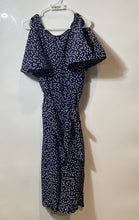 Load image into Gallery viewer, Anne Klein Womens Blue & White Polka Dot Short Sleeve A-Line Dress Size 16W