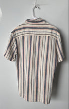 Load image into Gallery viewer, Zara Mens Multicolor Striped Short Sleeve Regular Fit Button-Up Shirt Size M