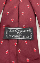 Load image into Gallery viewer, La Cravat By Valentino Mens Red Printed Silk Adjustable Designer Tie
