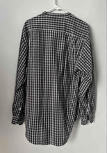 Load image into Gallery viewer, Tommy Hilfiger Mens Black White Plaid Print Long Sleeve Button-Up Shirt Size M