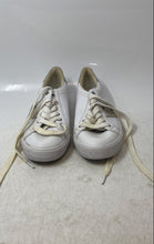 Load image into Gallery viewer, GBG Los Angeles Womens White Leather Rhinestone Lace-Up Sneaker Shoes Size 8.5M