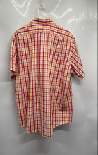 Load image into Gallery viewer, Lacoste Mens Red Yellow Plaid Short Sleeve Collared Button-Up Shirt Size 45