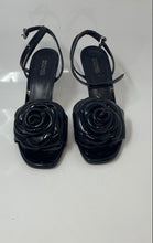 Load image into Gallery viewer, Michael Kors Womens Elodie Black Leather Stiletto Ankle Strap Sandals Size 7.5M