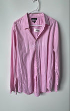 Load image into Gallery viewer, Express 1MX Mens Pink Long Sleeve Collared Extra Slim Fit Dress Shirt Size XL