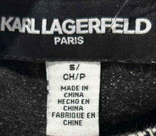 Load image into Gallery viewer, Karl Lagerfeld Womens Black White Heather Long Sleeve Pullover Sweater Size S