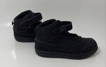 Load image into Gallery viewer, Nike Kids Court Borough Mid 2 CW5868-001 Black Leather Sneaker Shoes Size 1Y