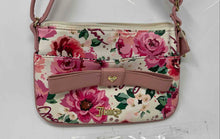 Load image into Gallery viewer, Juicy Couture Womens White Pink Floral Print Adjustable Strap Crossbody Purse