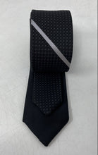Load image into Gallery viewer, Express Mens Black Gray Printed Adjustable Long Formal Designer Tie