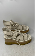 Load image into Gallery viewer, Sorel Womens Joanie III Beige Leather Open Toe Lace-Up Strappy Sandals Size 7.5