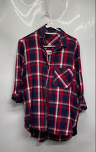 Load image into Gallery viewer, Zara Womens Multicolor Plaid Cotton Roll Tab Sleeve Collared Button-Up Shirt M