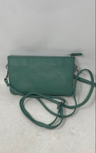 Load image into Gallery viewer, Stone Mountain Womens Green Detachable Strap Inner Pockets Crossbody Bag