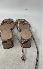 Load image into Gallery viewer, Aldo Womens Adrauder Brown Animal Print Open Toe Strappy Sandals Size 6