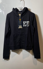 Load image into Gallery viewer, Bene Terra Firma Eco University Mens Black Long Sleeve Full-Zip Hoodie Size XS