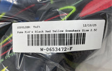 Load image into Gallery viewer, Puma Kids RS-X 382128-01 Black Red Yellow Lace-Up Sneaker Shoes Size 2.5C