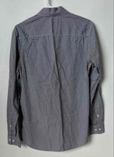 Load image into Gallery viewer, Calvin Klein Mens Black White Check Slim Fit Long Sleeve Button-Up Shirt Size M