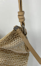 Load image into Gallery viewer, The Sak Womens Light Brown Sequoia Crochet Outer Pockets Shoulder Hobo Bag