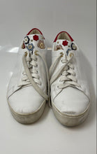 Load image into Gallery viewer, Michael Kors Womens Mindy White Red Leather Lace-Up Sneaker Shoes Size 8M