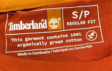 Load image into Gallery viewer, Timberland Mens Orange Cotton Short Sleeve Regular Fit Graphic T-Shirt Size S