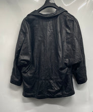 Load image into Gallery viewer, Reed Sportswear Mens Black Leather Long Sleeve Open Front Jacket Size Small