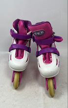 Load image into Gallery viewer, Roller Derby Girls Harmony White Pink Adjustable Strap Inline Skates Size 3-6