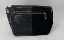 Load image into Gallery viewer, Parfois Womens Black Gold Inner Pockets Adjustable Strap Shoulder Crossbody Bag