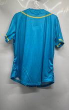 Load image into Gallery viewer, Mens Blue Button Front Short Sleeve Miami Marlins MLB Baseball Jersey Size XL